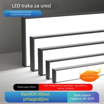LED duga LED traka za uredsku rasvjetu, stropni aluminijski kvadratni kanal, 85-265V