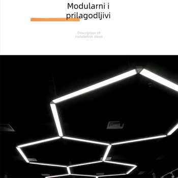 LED duga LED traka za uredsku rasvjetu, stropni aluminijski kvadratni kanal, 85-265V