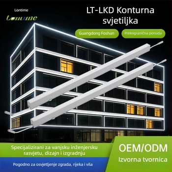 DMX512 Vanjsko konturno svjetlo 24W, LED osvjetljenje fasada i zidova, vodootporno linearno svjetlo za zgrade