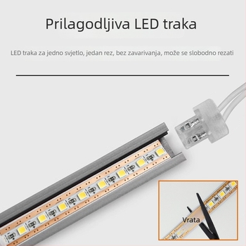 12V LED traka s ugrađenim aluminijskim kanalom za osvjetljenje garderobe, ormara, izložbene vitrine i polica