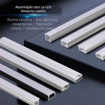 12V LED traka s ugrađenim aluminijskim kanalom za osvjetljenje garderobe, ormara, izložbene vitrine i polica