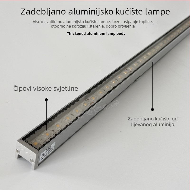 LED Linearno svjetlo za vanjsku upotrebu, vodootporno konturno rasvjetno osvjetljenje fasade