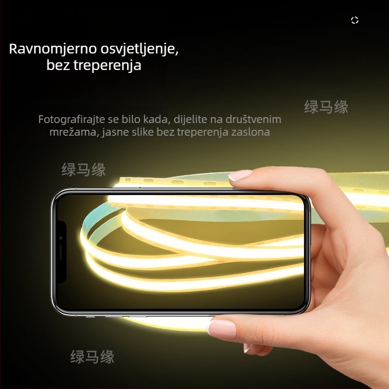 Samoljepljiva LED traka sa senzorom pokreta za ormariće, vitrine i izložbene ormariće, ultra tanka, 1,2 m, COB LED, 12V