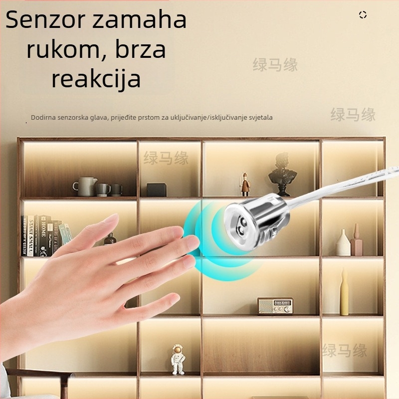 Samoljepljiva LED traka sa senzorom pokreta za ormariće, vitrine i izložbene ormariće, ultra tanka, 1,2 m, COB LED, 12V