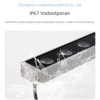 LED vanjsko zidno svjetlo, 18W/24W, zlatna jednobojna nijansa, aluminijsko kućište, IP66, mogućnost prigušivanja, model LC-XQD033