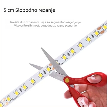 2835 LED traka za dnevni boravak, 12V/24V, bez treperenja, samoljepljiva, linearna rasvjeta malog napona