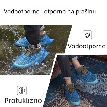 Debeli jednokratni navlaci za cipele, otporni na habanje, vodootporni, prašinu protiv, protuklizni, za unutarnju upotrebu, prozračni, plava, jedna veličina