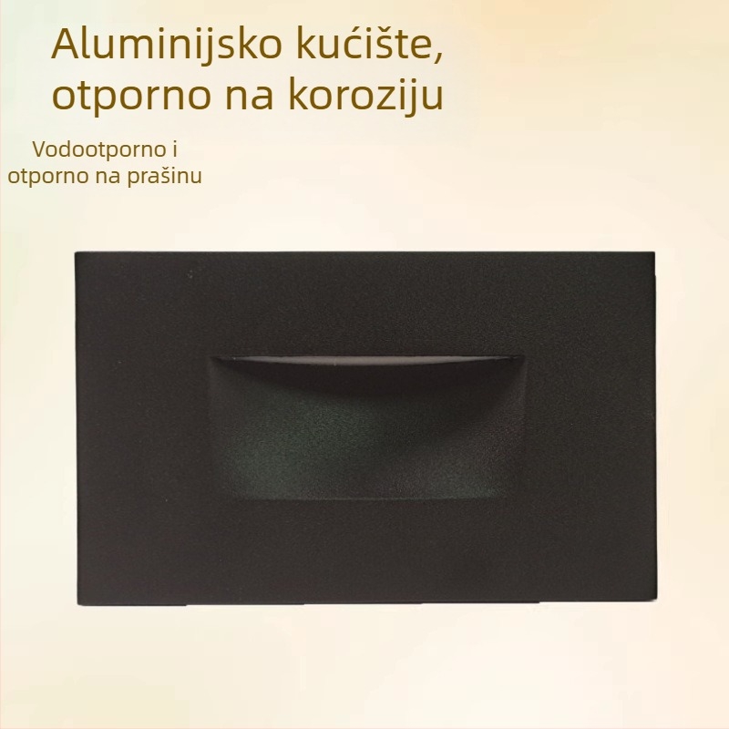 LED svjetiljka za stepenice s izmjenjivim lijevano kućištem, regulacija boje temperature u tri razine, 120V, noćna atmosfera svjetla