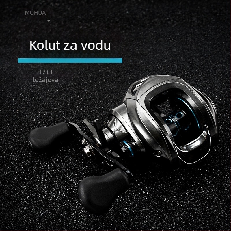 Water Drop Reel, 18-ružnih ležajeva dugi domet bacanja, kočnica i oslobađanje napetosti, metalna špula