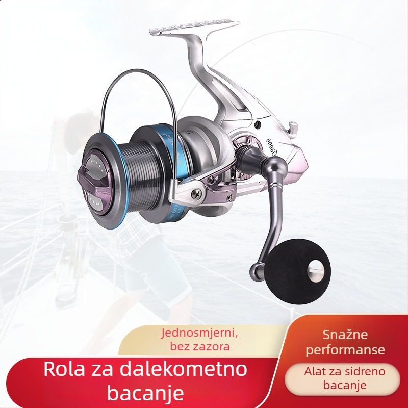 Veliki metalni morski spinning kolut za dugačka bacanja