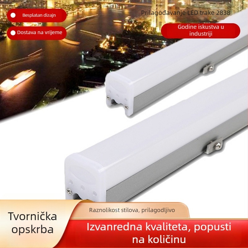 2838 Linearna LED svjetiljka za vanjsku vodootpornu rasvjetu krajine i pranje zidova, aluminijsko kućište, IP65, 24V, 5000 lm, CRI 80
