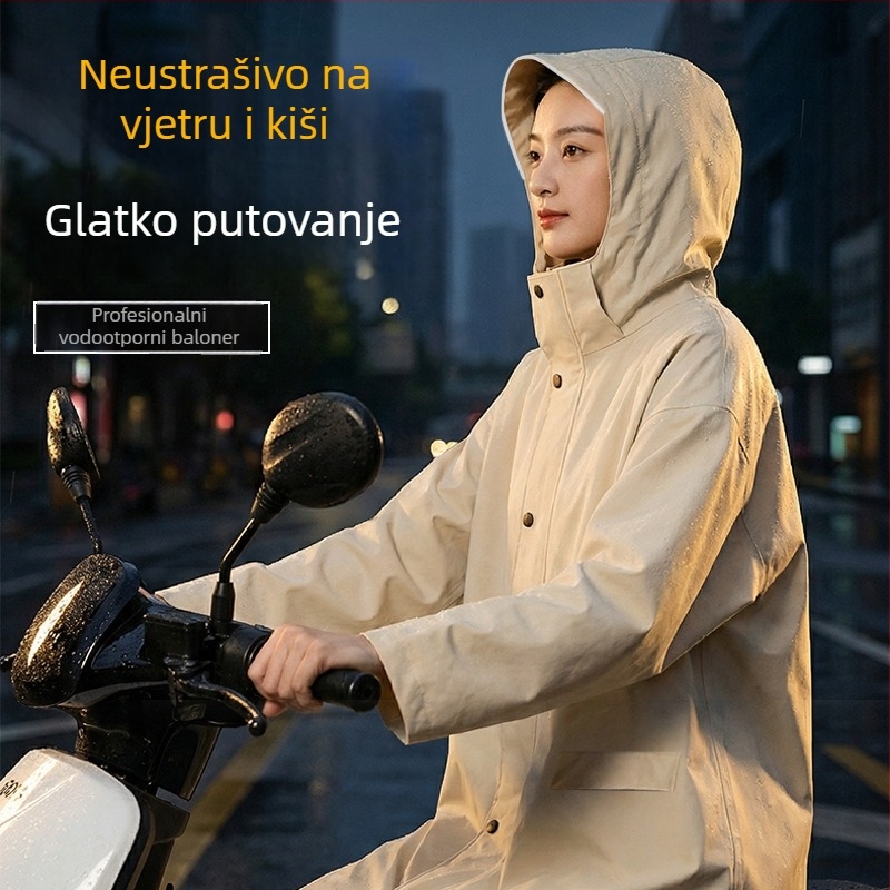 Kišni kaput za električna vozila za odrasle, dugi pončo za cijelo tijelo, za električne bicikle i skutere, vodootporan
