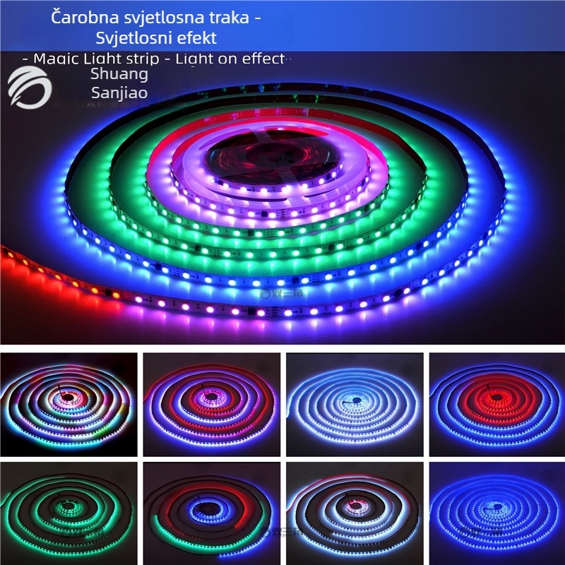 24V RGB LED traka za dekorativno osvjetljenje, samoljepljiva, niskonaponska, boje koje mijenjaju za vjenčanja i atmosferu
