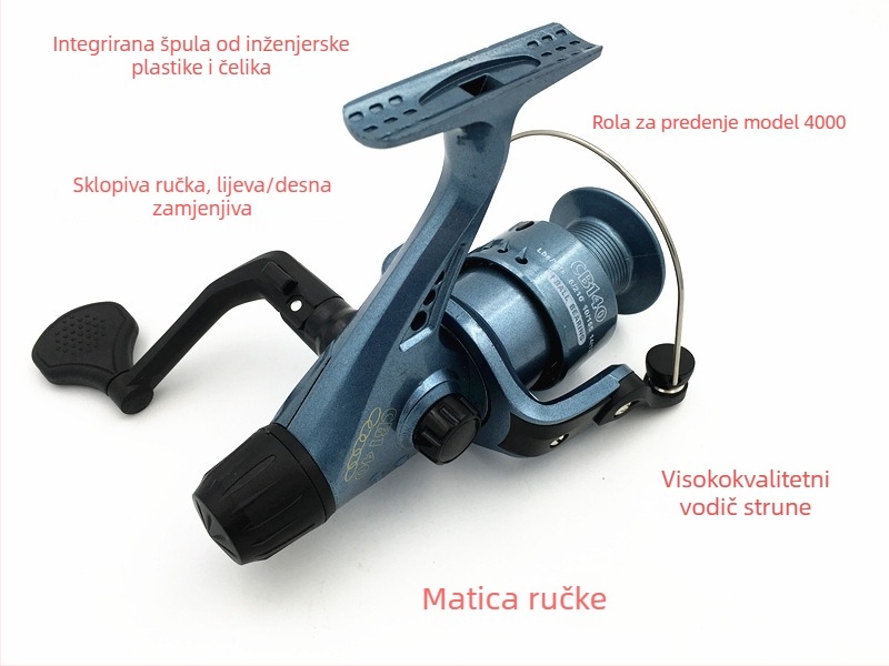 Punk CB140 spining kolut s sklopnim držalom i elektropliranim završnim premazom za morski ribolov