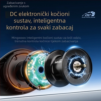 DC elektronički navijač s kočnicom, tiha inteligentna makara za mamce, dugi bacaji, zaštita linije