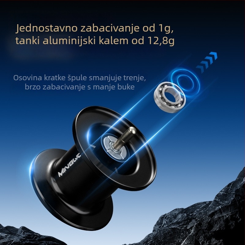 DC elektronički navijač s kočnicom, tiha inteligentna makara za mamce, dugi bacaji, zaštita linije