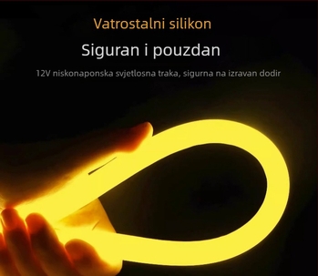 LED linearno svjetlo u silikonskom kućištu, 12V, vanjska vodootporna neonska svjetlost, savitljiva mekana svjetlosna traka s prigušivanjem, visoka svjetlost
