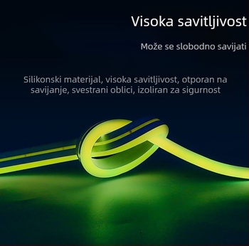 LED linearno svjetlo u silikonskom kućištu, 12V, vanjska vodootporna neonska svjetlost, savitljiva mekana svjetlosna traka s prigušivanjem, visoka svjetlost