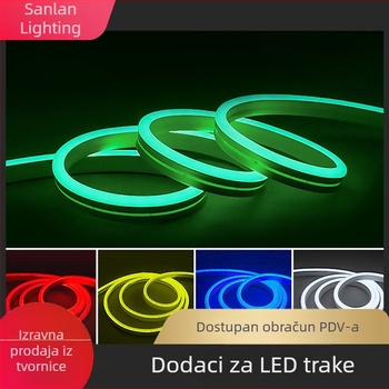 LED linearno svjetlo u silikonskom kućištu, 12V, vanjska vodootporna neonska svjetlost, savitljiva mekana svjetlosna traka s prigušivanjem, visoka svjetlost