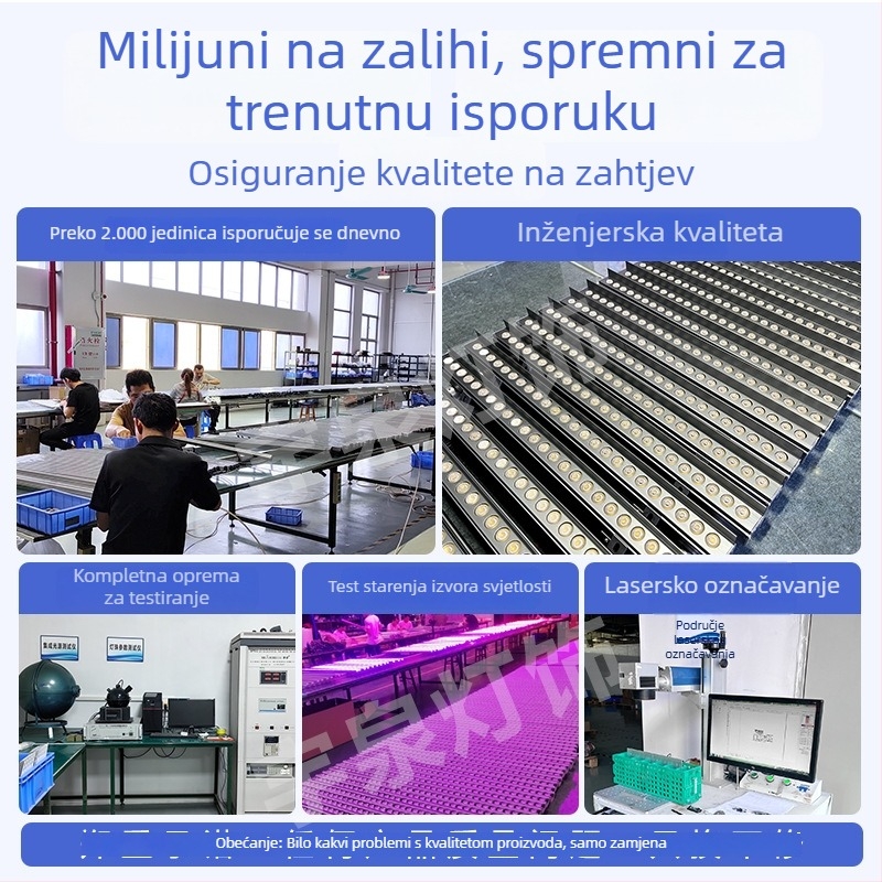 Prilagođene vanjske LED svjetiljke za pranje zida, vodootporno fasadno osvjetljenje