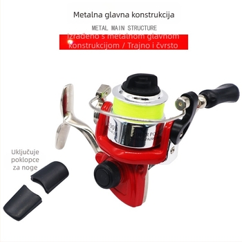 MN100 Mini Metalni Spinning Kolut Za Ribolov Na Ledu i Zimi