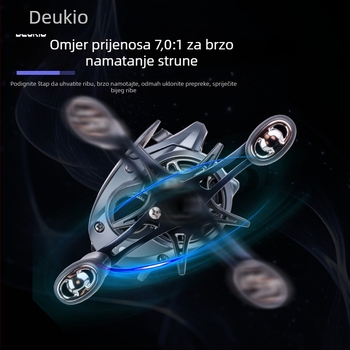 Q1 ultralaka ribarska mašina s keramičkom osovinom i magnetskom kočnicom, dizajn u obliku kapljice vode, dugi bacaji