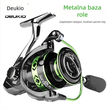 DEUKIO spinning kolut s potpuno metalnom špulom, za dugačka bacanja, ribolov na umjetne mamce, univerzalni kolut