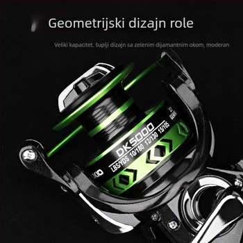 DEUKIO spinning kolut s potpuno metalnom špulom, za dugačka bacanja, ribolov na umjetne mamce, univerzalni kolut