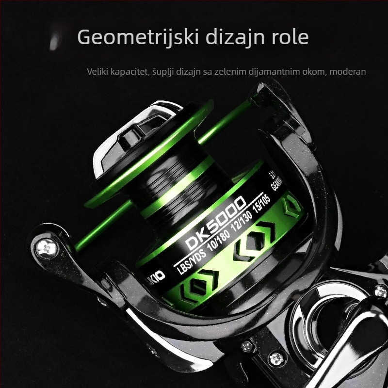 DEUKIO spinning kolut s potpuno metalnom špulom, za dugačka bacanja, ribolov na umjetne mamce, univerzalni kolut