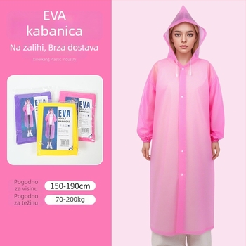EVA kišni kaput za cijelo tijelo, produžen i debeli, unisex, za vanjsku upotrebu