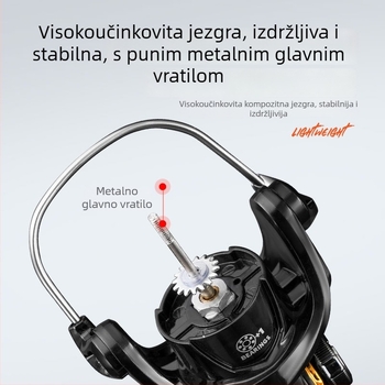 War Eagle Elf Spinning Kolut, Metalna Plitka Špulna, Mikro Mamac, Elf Crno-Zlatna