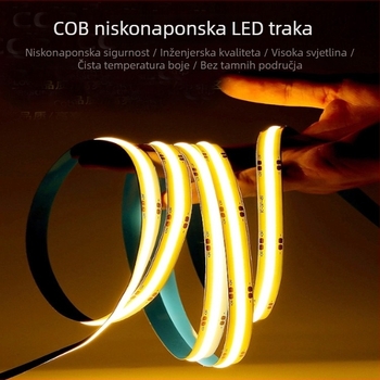 COB LED trak s dvostrukom temperaturom boje, samoljepljiv, niskonaponski 12V/24V fleksibilno linearno osvjetljenje za stropne ormariće