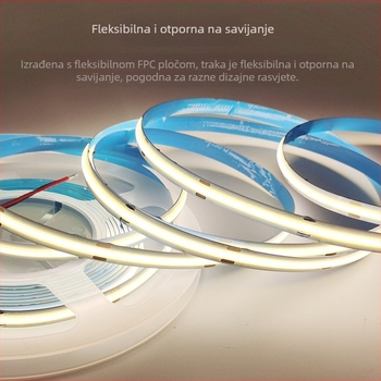 COB LED trak s dvostrukom temperaturom boje, samoljepljiv, niskonaponski 12V/24V fleksibilno linearno osvjetljenje za stropne ormariće