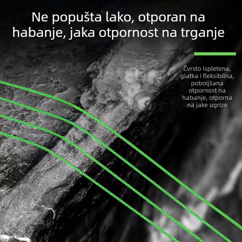 Corona PE linija za ribolov s 8 vlakana za dugu bacanje, izuzetno glatka glavna linija, visoka napetost i otporna na habanje