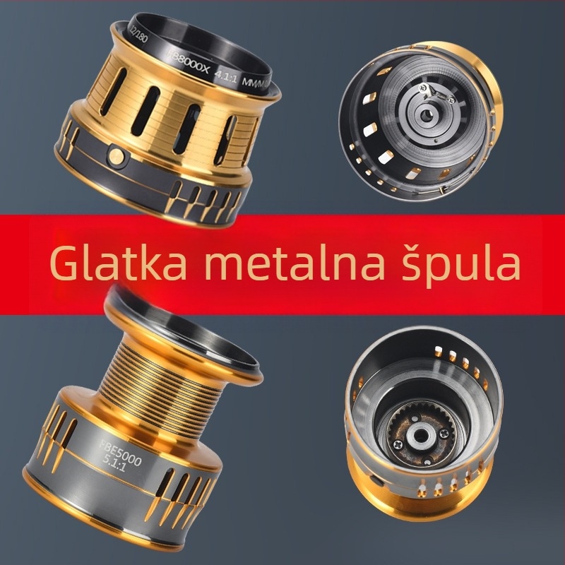 Kemeilong potpuno metalni spining kolut, otporan na morsku vodu, dugi domet bacanja, model 10000