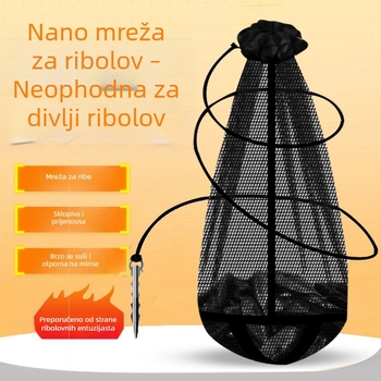 Prijenosna sklopiva mreža za ribe s malim mrežama – lagana i kompaktna