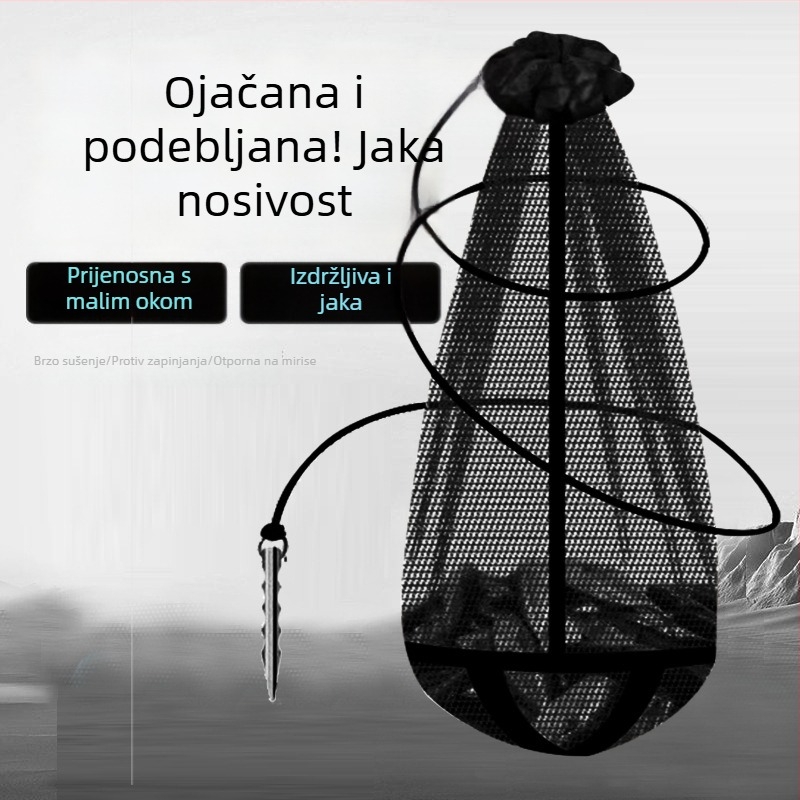 Prijenosna sklopiva mreža za ribe s malim mrežama – lagana i kompaktna