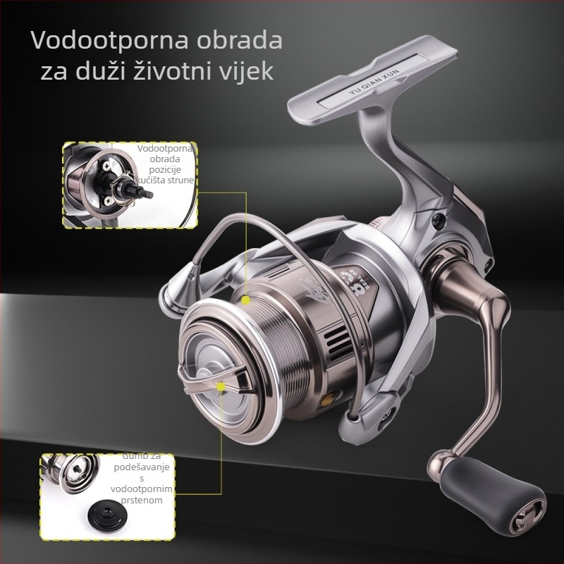 baitlure Špinning kolut s karbonskim tijelom, plitkim bubnjem, lagan za dugačka bacanja s mikro mamcama