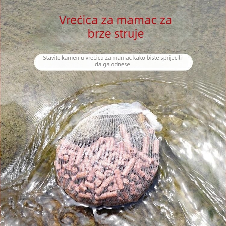 Torba za mamce u brzom toku — granulirana mamac, izdržljiv alat za daljinsko bacanje uz fiksnu točku