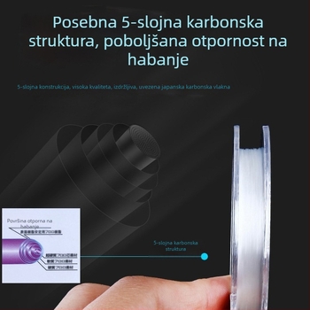 Karbonska vodilica za morski ribolov, duljine 50 m i 100 m, visoka snaga — Fishing Voyage