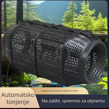 Veliki plastični prozračni riblji kavez s dva otvora