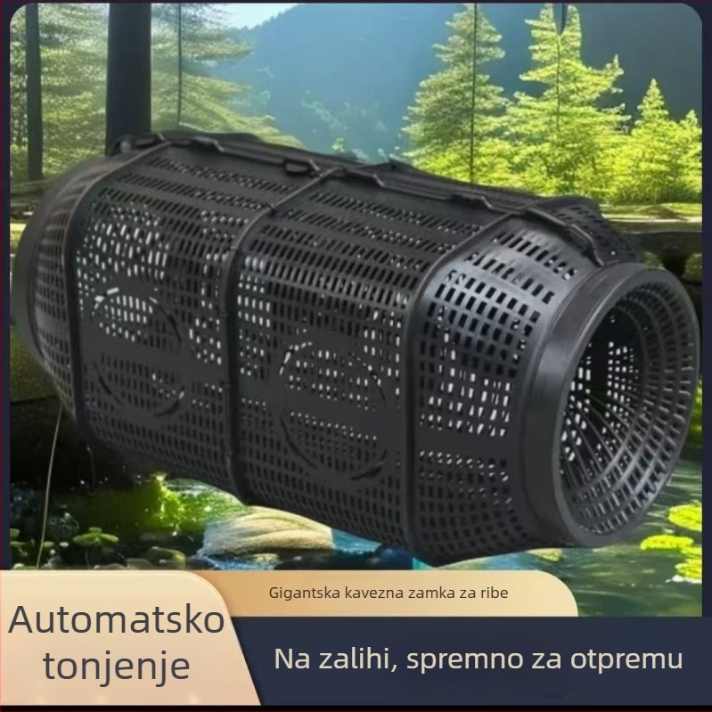 Veliki plastični prozračni riblji kavez s dva otvora
