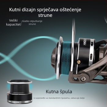 Baitcasting mulineta za duge pogotke, model 12000 za morski ribolov