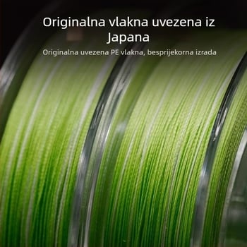 On the Island PE pleteni ribolovni najlon, glavna linija, 150 m × 8, zelene-bijeli segmenti, promjer YGK, glatko precizno pletenje