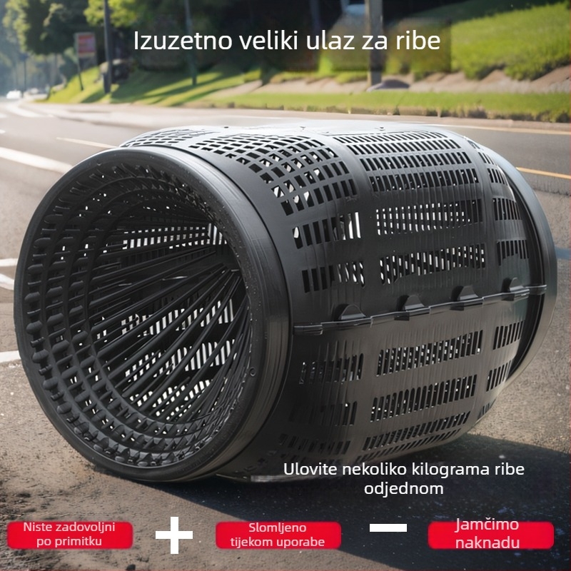 Velika kružna mreža za ribe s potopnim dnom i obrnuto otvaranje, mreža protiv bijega
