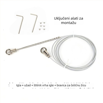 Nehrđajući čelik, igla za provlačenje ribe i nit, duljine 3m/5m, čelični kabel, prijenosno uređaj za zaključavanje živih riba