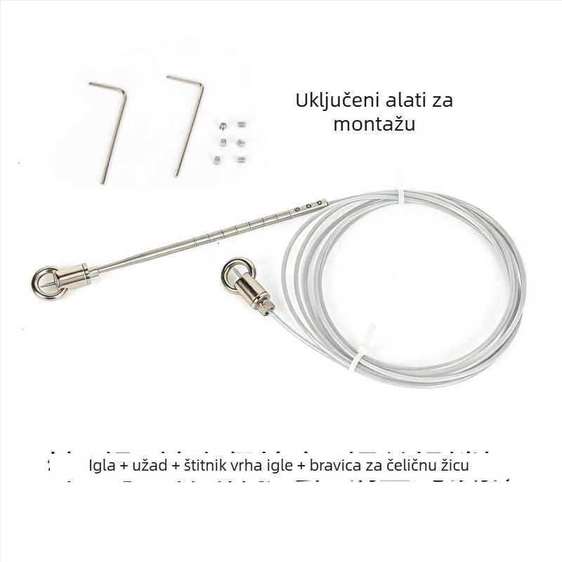 Nehrđajući čelik, igla za provlačenje ribe i nit, duljine 3m/5m, čelični kabel, prijenosno uređaj za zaključavanje živih riba
