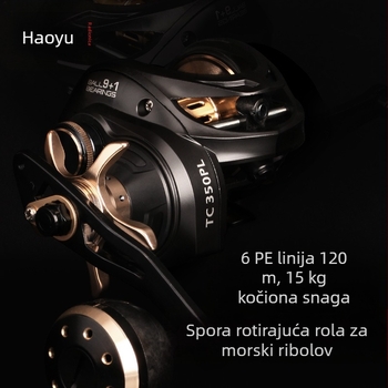 Kotura otporna na morsku vodu, široko tijelo, velika kapaciteta za sporo jiganje