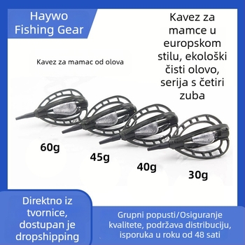 Kučka za mamac s četiri šape, 30–60 g, s uravnoteživačem, za euro-stil lova šarana