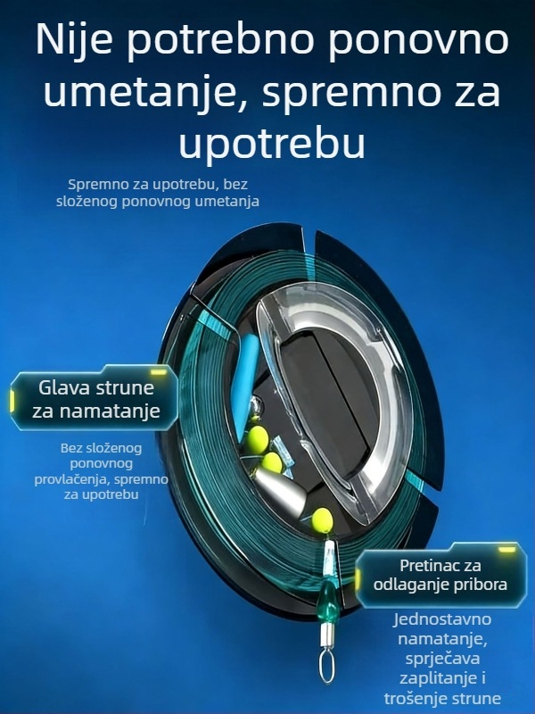 Komplet ribolovne linije s plovcima za dnevnu i noćnu upotrebu, pogodna za kameniti ribolov, lov na umjetne mamce i duga gađanja, automatsko pronalaženje dna, bez podešavanja